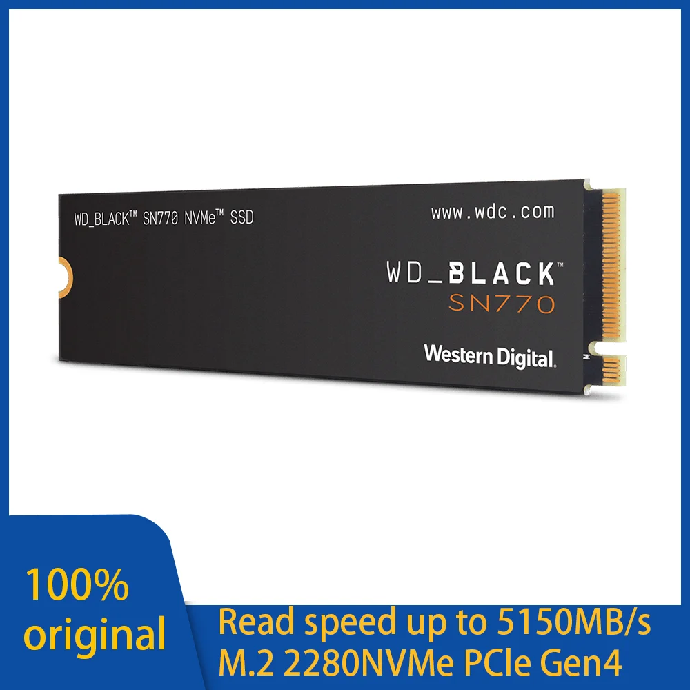   PCIe M.2 2280 3D NAND  ̹ ָ Ʈ ̺, WD_BLACK SN770 NVMe SSD, 500G, 1TB, 2TB, Gen4